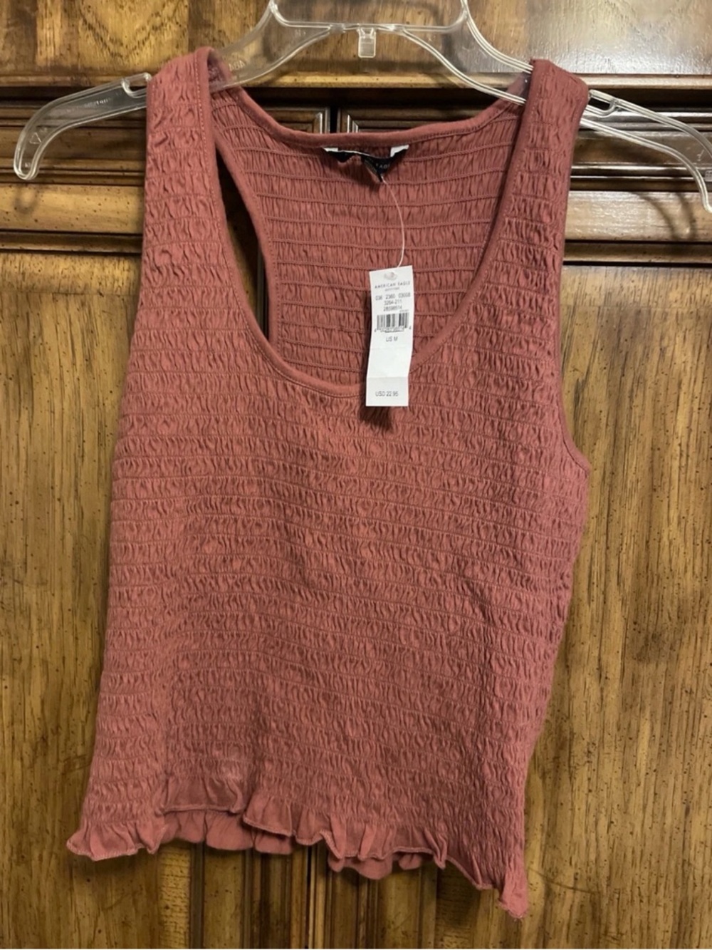 American Eagle Outfitters Dusty Rose Ribbed Tank